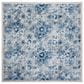 Safavieh Martha Stewart Floral 6"7" Square Cream and Blue Area Rug, , large