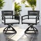 Hearth and Haven Patio Swivel Rocker Chair with Cushion in Ember Black (Set of 2), , large