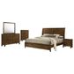 New Heritage Ballard 5 Piece Wood California King Panel Bedroom Set in Walnut, , large