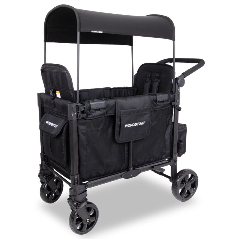 Wonderfold Elite Pro 2-Seater Stroller Wagon in Jet Black, , large