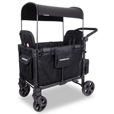 Wonderfold Elite Pro 2-Seater Stroller Wagon in Jet Black, , large
