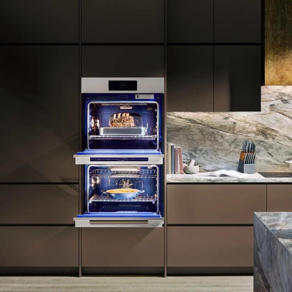 Signature Kitchen Suite 30&quot; Double Electric Wall Oven with Convection in Satin Stainless Steel, , large