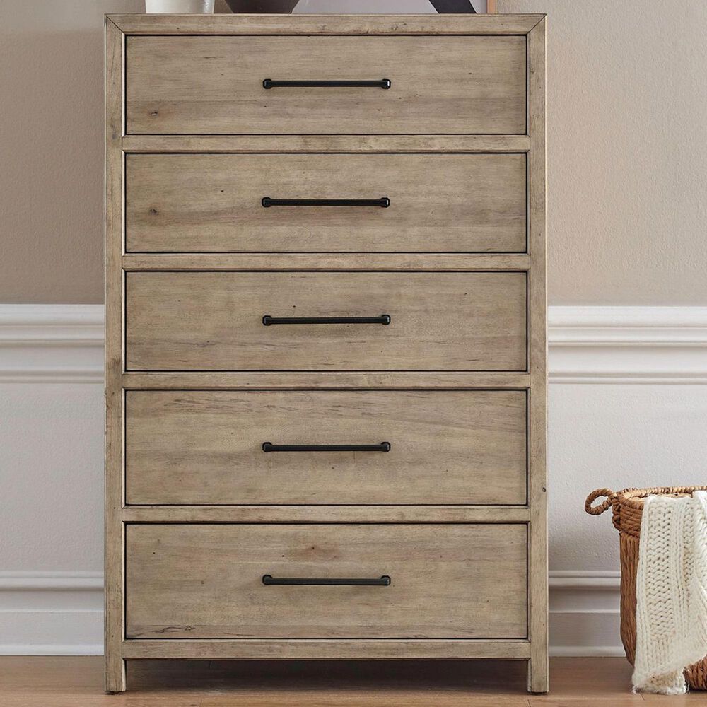 Belle Furnishings Proximity Place 5-Drawer Chest in Barley Buff, , large