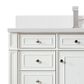 James Martin Vanities Bristol 48" Single Bathroom Vanity in Bright White with Single Hole 3 cm White Zeus Quartz Top and Rectangular Sink, , large