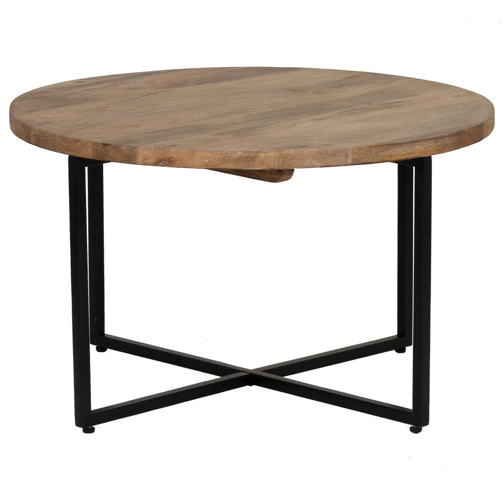 Linon Home Decor Evanston Coffee Table in Natural and Black, , large