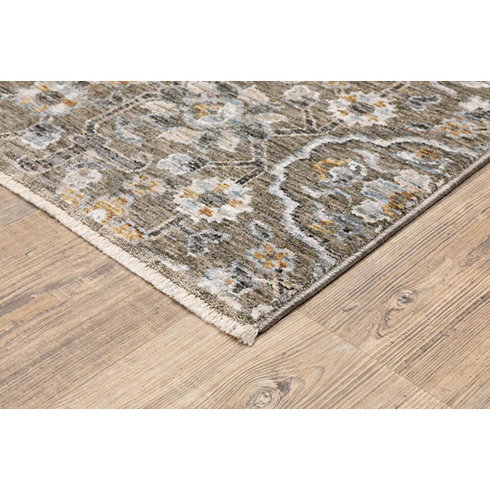 Oriental Weavers Maharaja Ames 532D 7&#39;10&quot; x 10&#39;10&quot; Grey and Tan Area Rug, , large