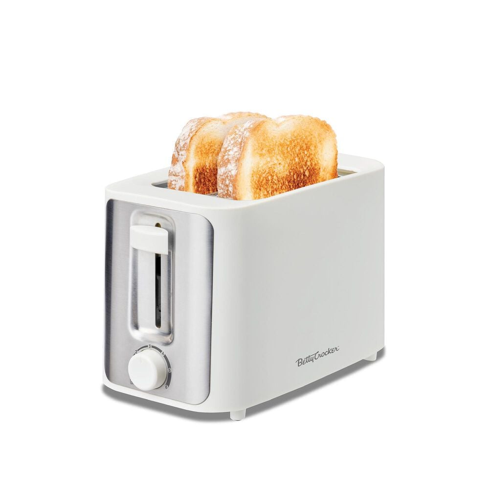 Betty Crocker 2-Slice Pop-Up Toaster in White, , large