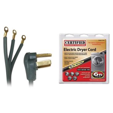 Petra Industries Inc 3-Prong Dryer Cord (30 Amp) - 6 Ft., , large