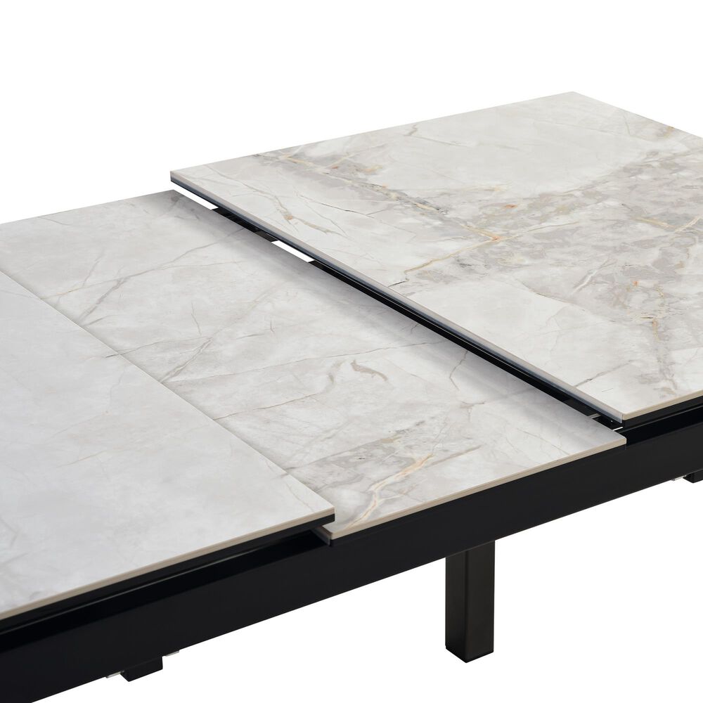 Blue River Giana Extendable Dining Table in Black and Carmen Grey - Table Only, , large