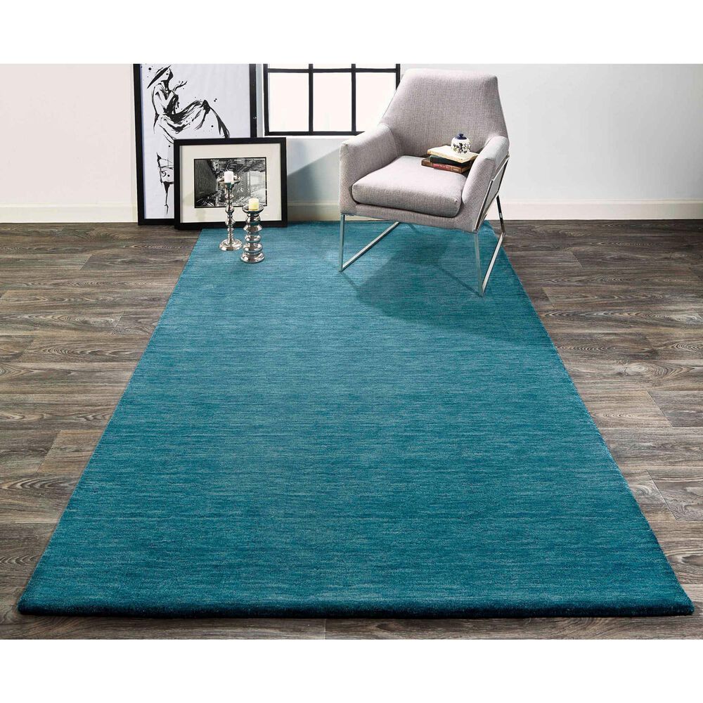 Feizy Luna 8&#39; x 11&#39; Teal Area Rug, , large