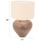 Creative Coop Textured Stoneware Table Lamp in Brown, , large