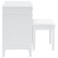 Linon Home Decor Eva Vanity with Stool in White, , large