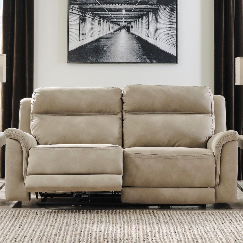 Ashley Next-Gen DuraPella Power Reclining Sofa with Power Headrest in Sand, , large