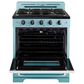 Unique Appliances Classic Retro 30" Pro Convection Gas Range in Ocean Mist Turquoise, , large