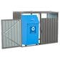 Hearth and Haven Outdoor Metal Garbage Bin Shed for 2 Trash Cans with Lockable Doors in Gray, , large