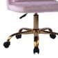 Impressions Vanity Rylee Swivel Vanity Chair with Pink Cushion in Antique Gold, , large