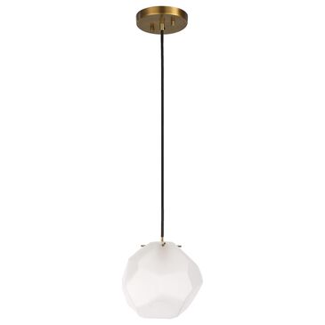 Uttermost Geodesic 1-Light Mini Pendant in Antique Brass and Black, , large