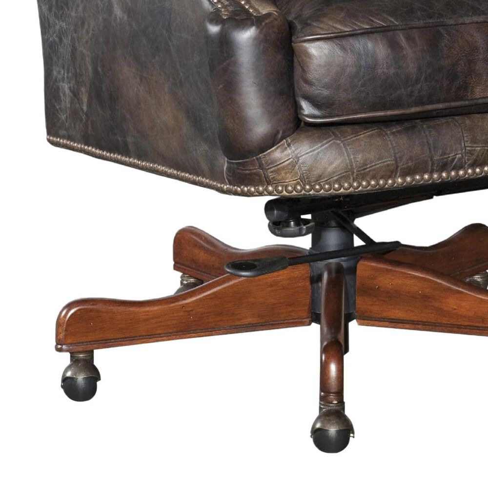 Hooker Furniture Tucker Executive Swivel Tilt Chair in Brown, , large