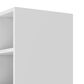 Dayton Warren 5-Shelf Bookcase in White/Black Feet, , large