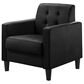 HOMLUX Tufted Back Accent Arm Chair in Black, , large