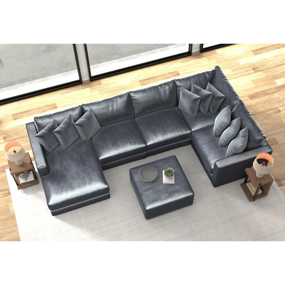 Hartsfield Remington 5-Piece Stationary Right Facing Chaise Sectional in Slate, , large
