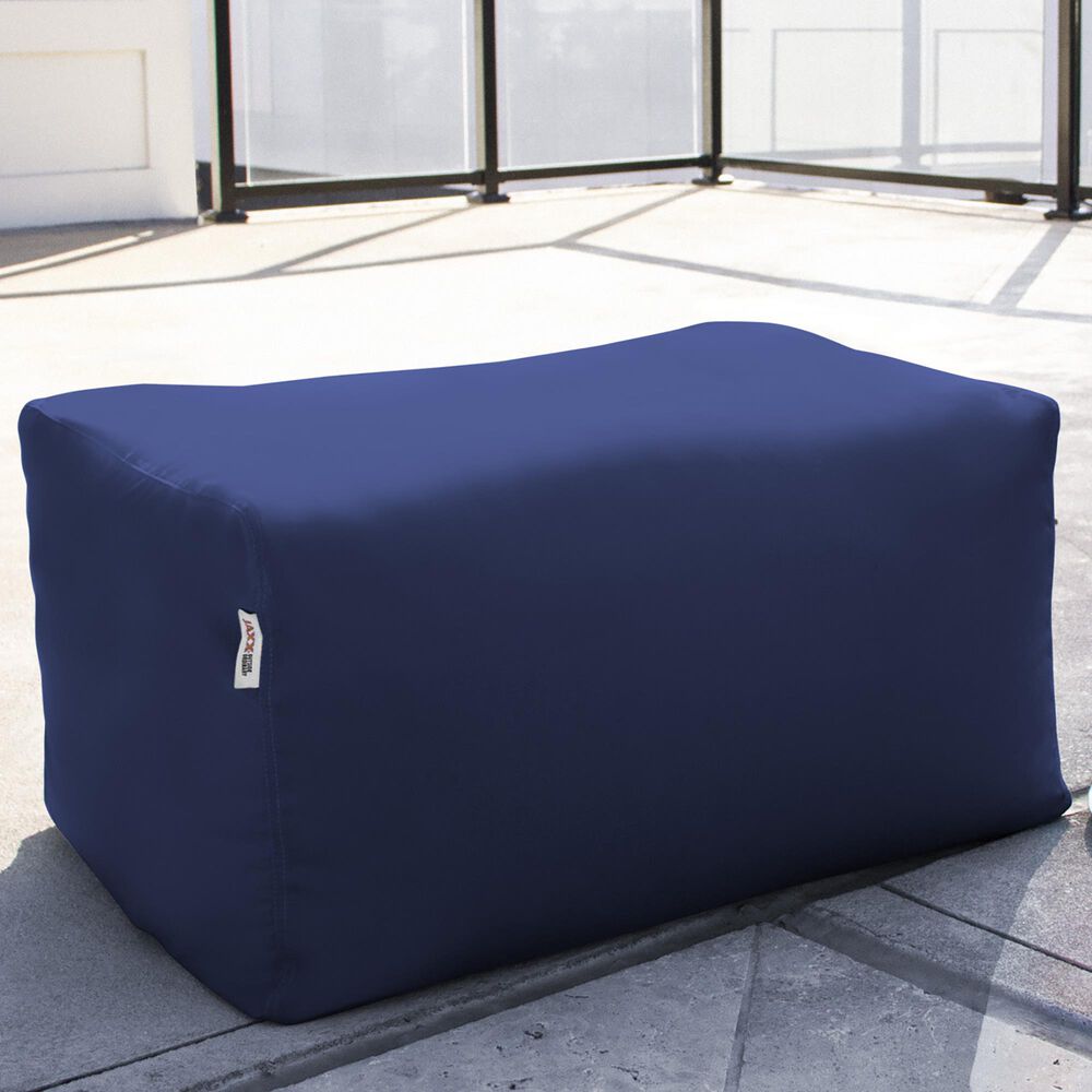 Jaxx Leon Patio Bean Bag Ottoman in Navy, , large
