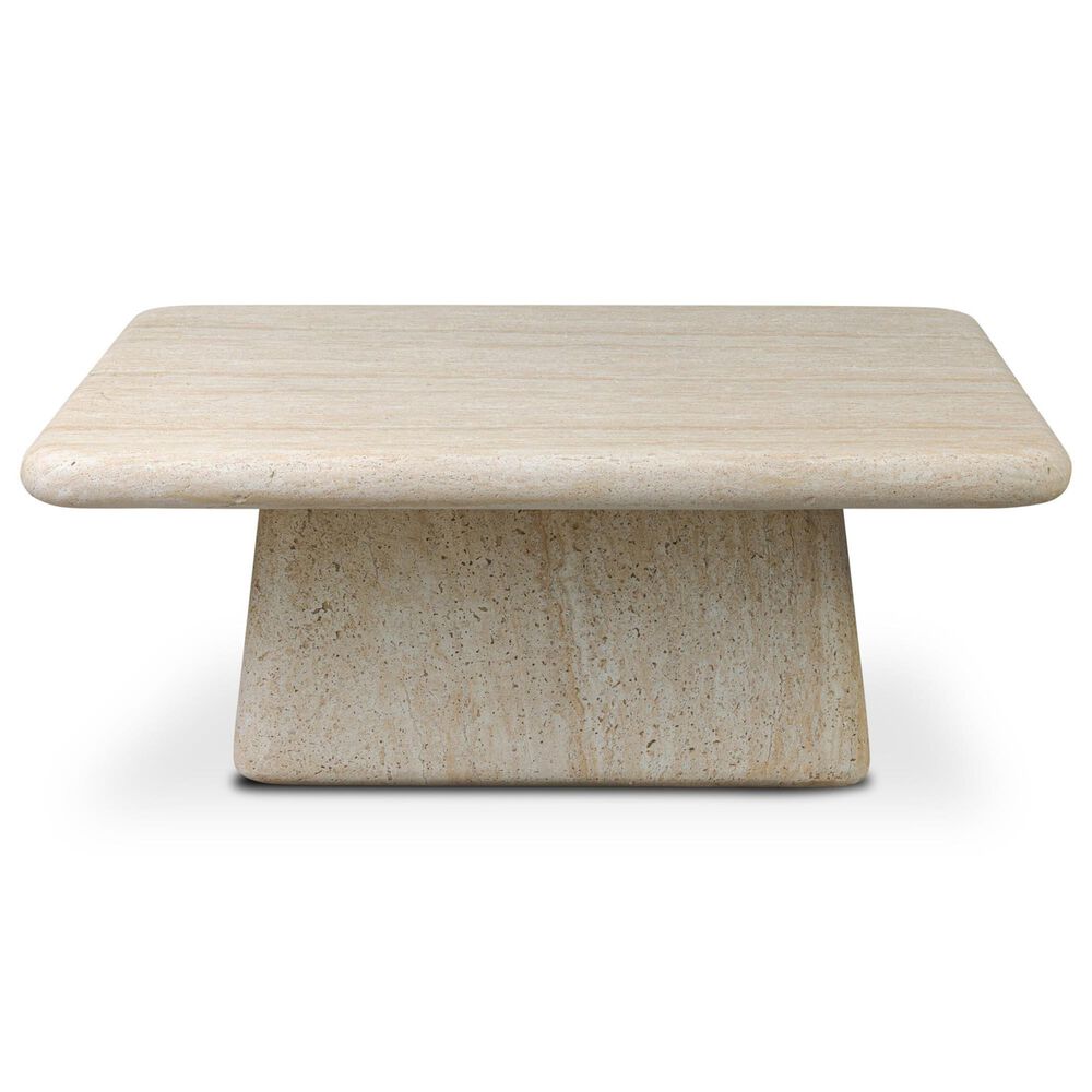 Four Hands Cava Outdoor Coffee Table in Textured Sand Concrete, , large