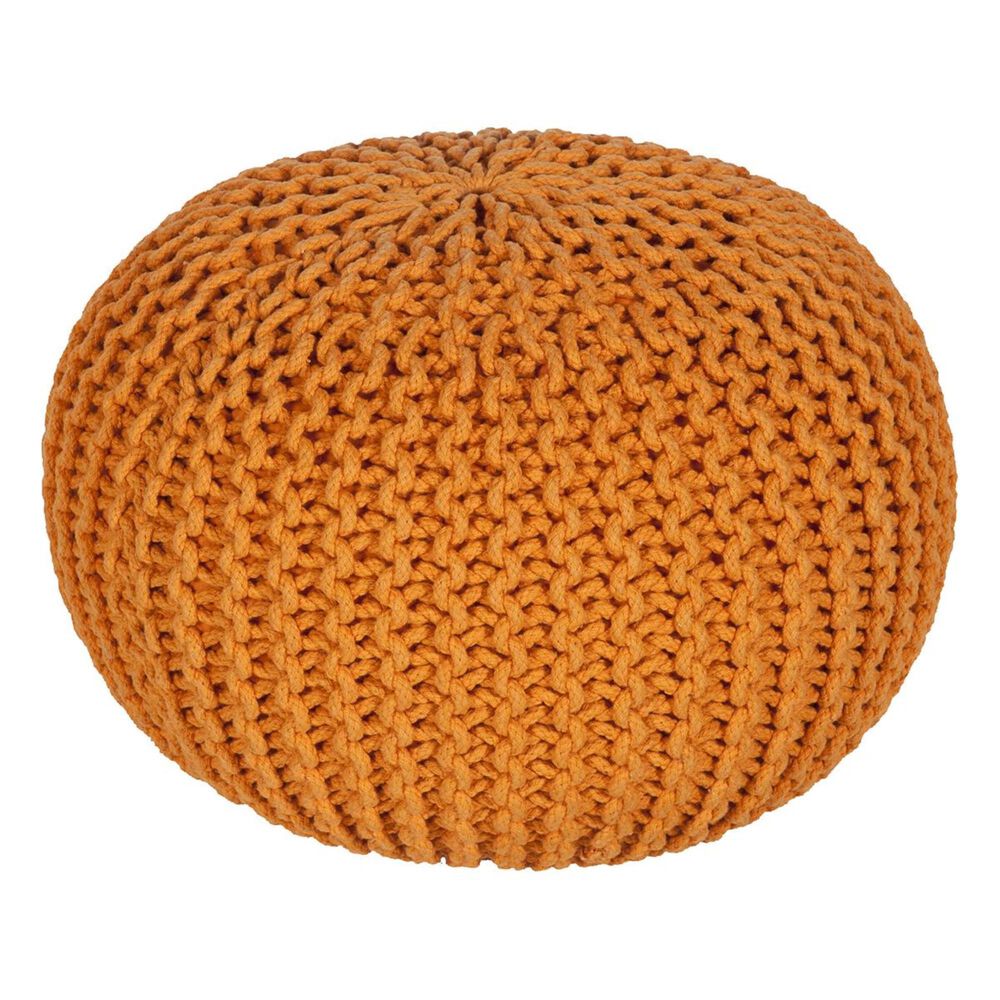 Surya Malmo Sphere Pouf in Orange, , large