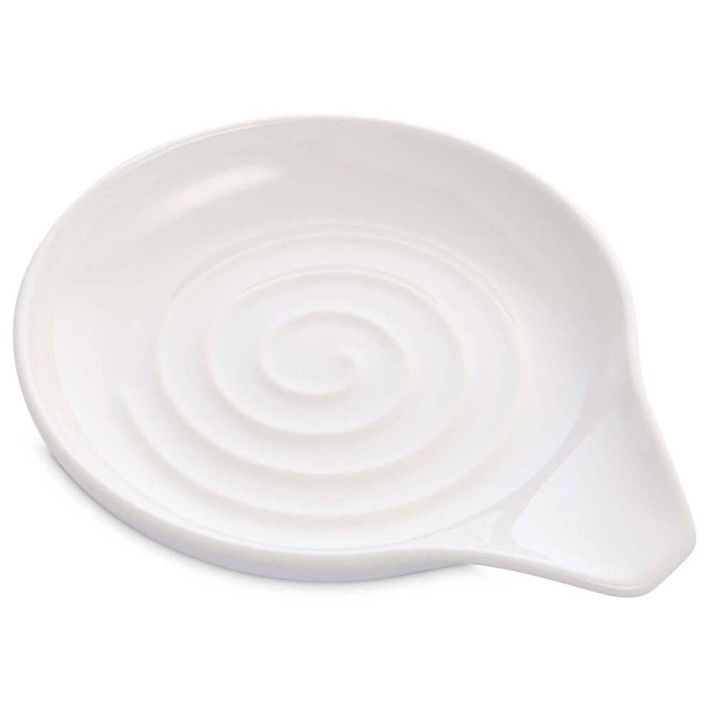 HIC Kitchen Swirl Spoon Rest in Porcelain White, , large