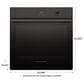 Fisher & Paykel Series 9 24" Minimal Single Electric Wall Oven with 16 Functions in Black, , large