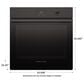 Fisher & Paykel Series 9 24" Minimal Single Electric Wall Oven with 16 Functions in Black, , large