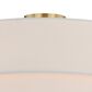 Vaxcel Burnaby 4-Light Semi-Flush Mount with White Linen Shade in Matte Brass, , large