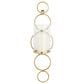 Maple and Jade 25" Stacked Circle Single Indoor/Outdoor Wall Mount Candle Holder in Satin Gold and Clear, , large