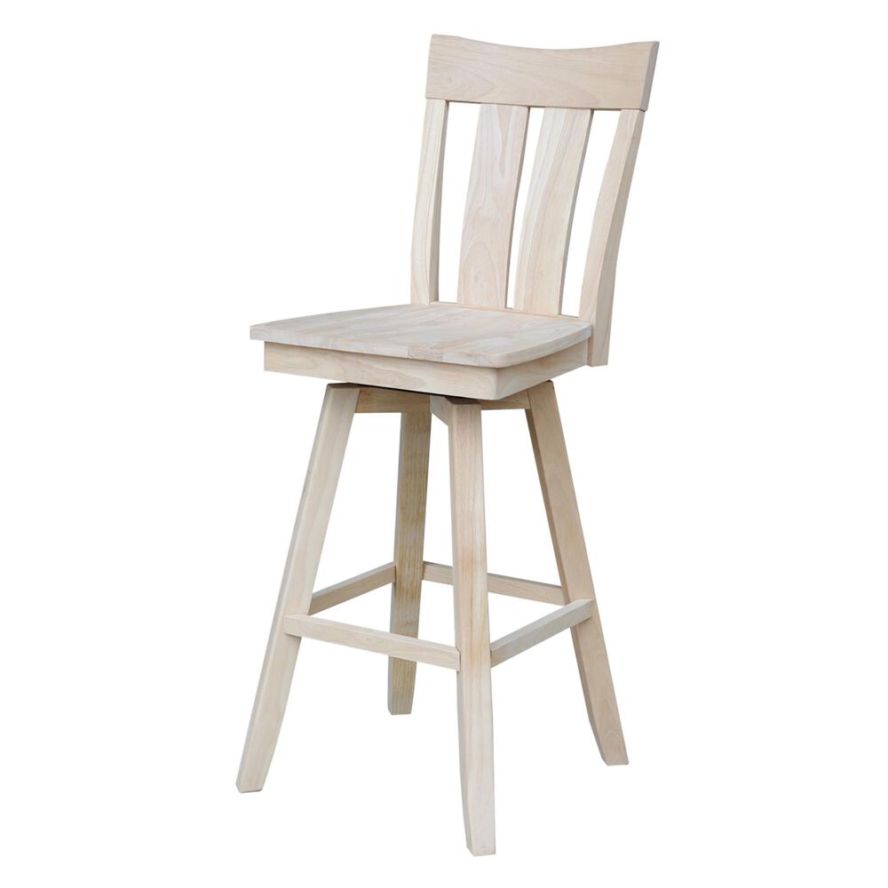 International Concepts Ava 30" Swivel Barstool in Unfinished, , large