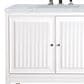 James Martin Vanities Athens 72" Double Bathroom Vanity in Glossy White with 3 cm Carrara White Marble Top and Rectangular Sinks, , large