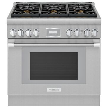 Thermador 36" Professional Harmony Standard Depth Gas Range with 6 Burners in Stainless Steel, , large