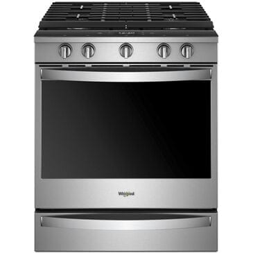 Whirlpool 5.8 Cu. Ft. Slide-In Gas Range with EZ-2-Lift Hinged Grates in Fingerprint Resistant Stainless Steel, , large