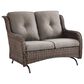 Sunwell Garden Outdoor Glider Loveseat with Brown Rattan in Gray, , large