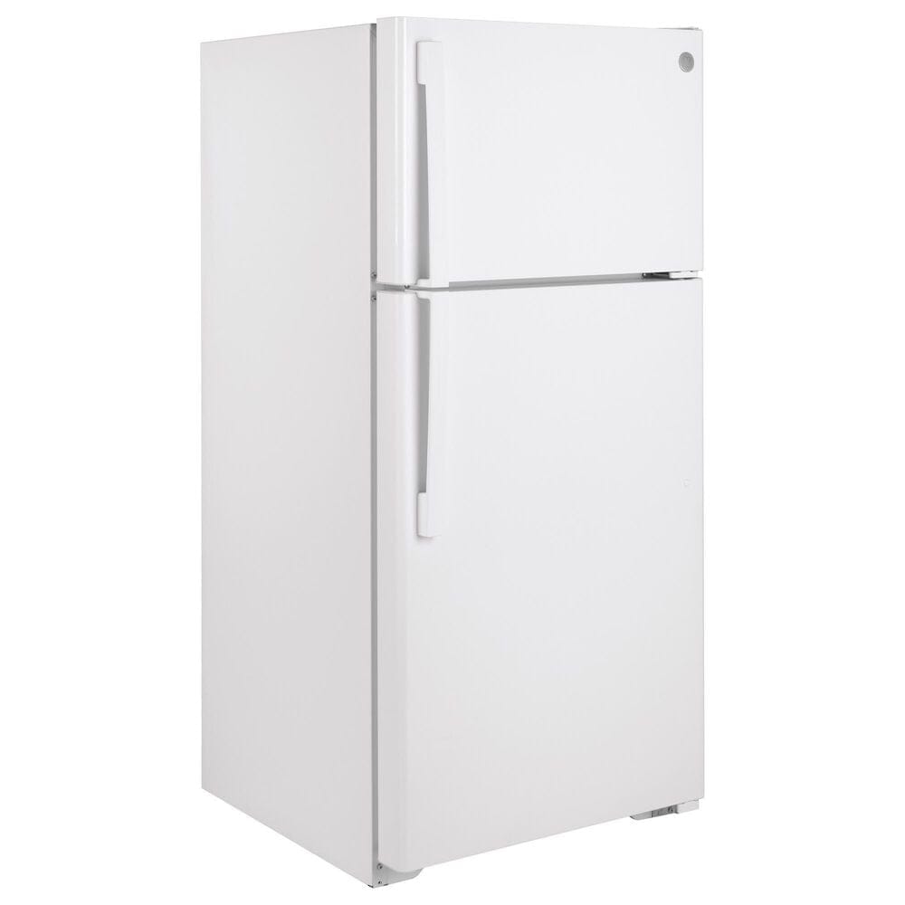 GE Appliances 15.6 Cu. Ft. Top Freezer Refrigerator with Right Hinge in White, , large