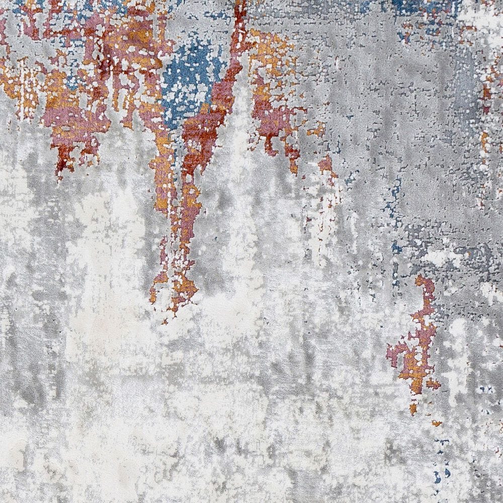 Surya Aisha 5&#39;3&quot; x 7&#39;3&quot; Charcoal, Light Gray, Lavender, Mustard, Gray, Off-White and Rust Area Rug, , large