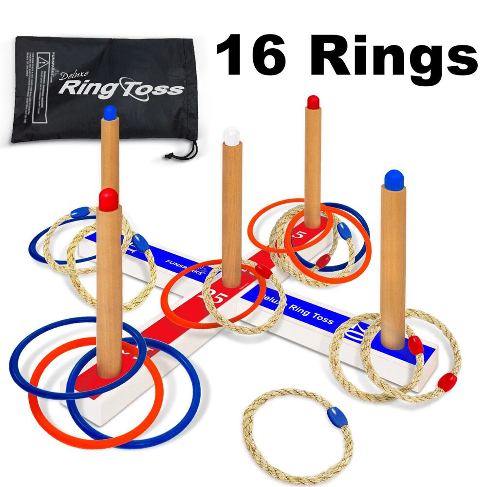 Funsparks Deluxe Ring Toss in Blue and Red, , large