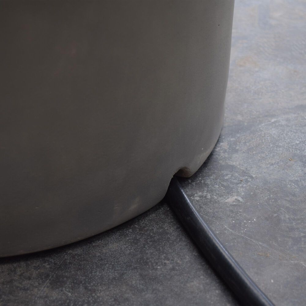 Elementi Fire Round Concrete Propane Tank Cover in Gray, , large