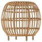 Hearth and Haven Ottawa Outdoor Side Table with Open Weave Design in Light Brown, , large