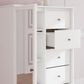 Ashley Kozlani 5-Drawer Dressing Chest in White, , large