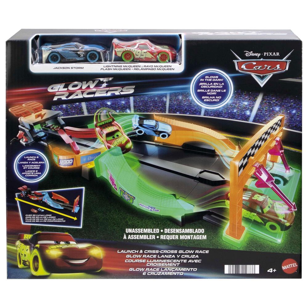 Barbie Launch and Criss-Cross Glow Race Playset in Multicolor, , large