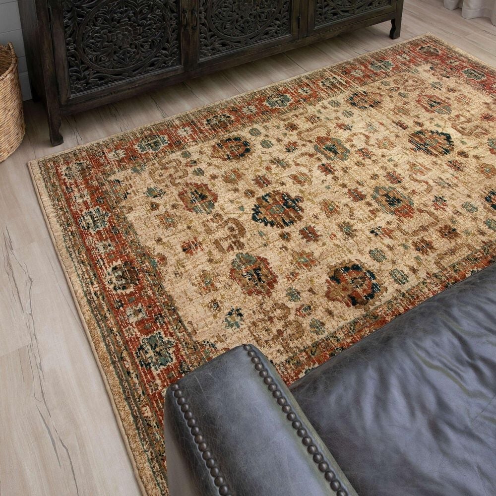 Karastan Spice Market Koyna Cream 5'3" x 7'10" Area Rug, , large