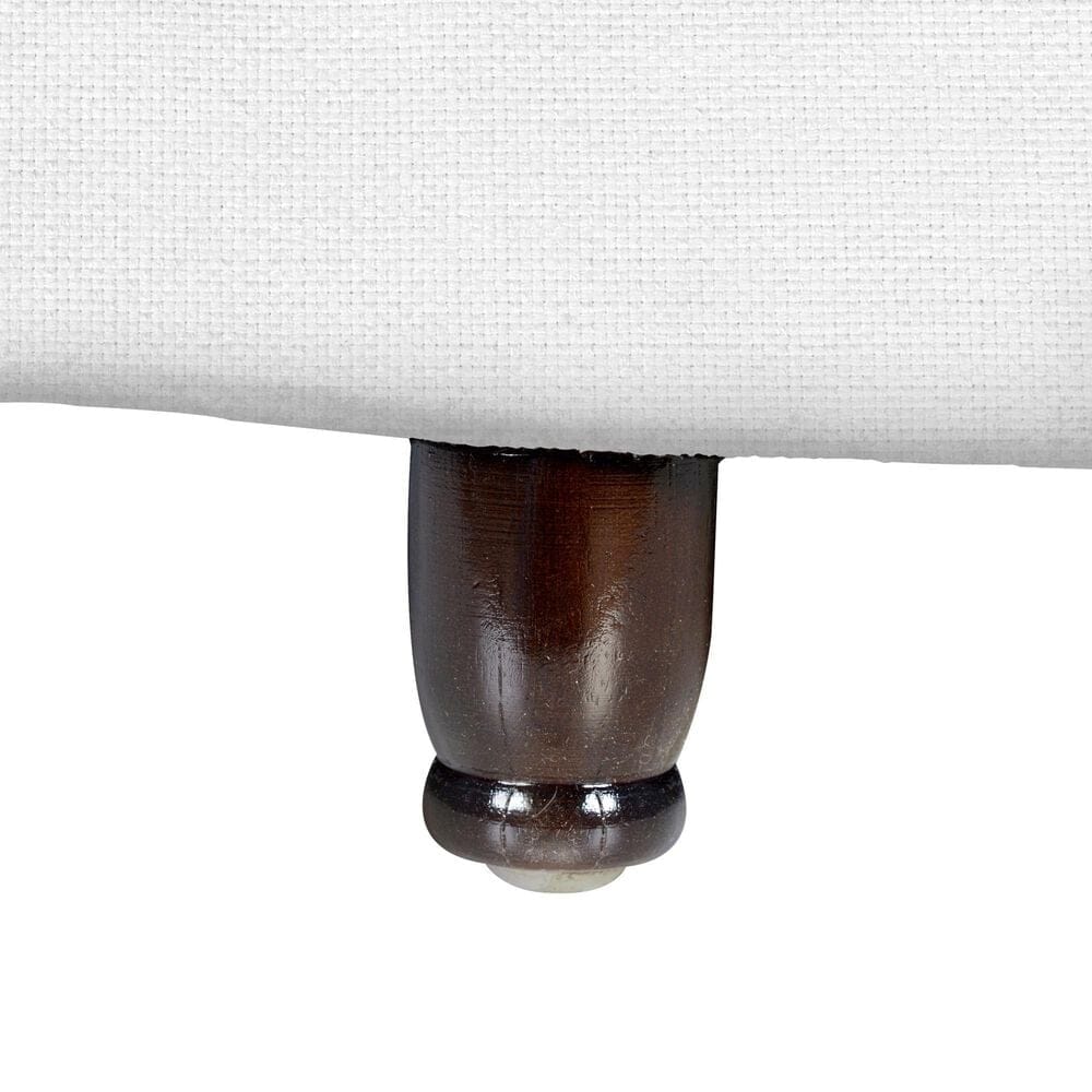 Regency Global Sourcing Knight 28" Round Storage Ottoman in White, , large