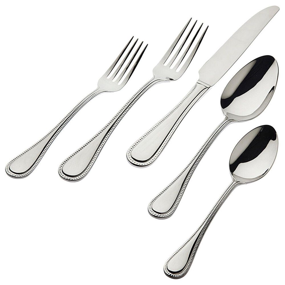Godinger Silver Bead Mirrored 20-Piece Flatware Set in Stainless Steel, , large