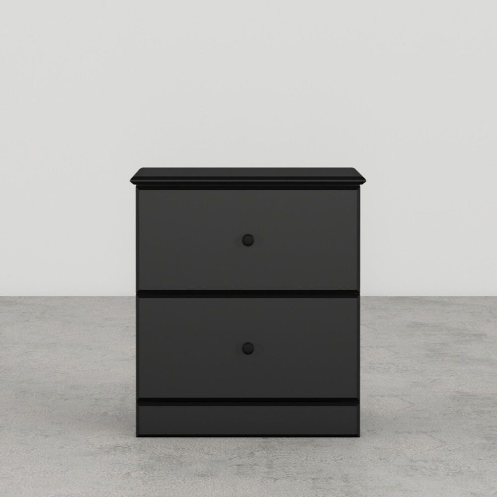 Lemoore Essentials 2 Drawer Nightstand in Black, , large