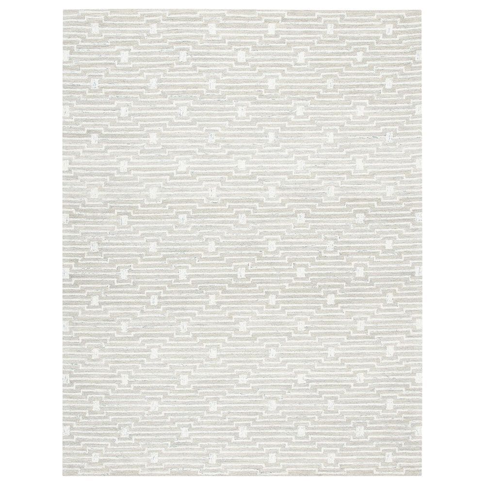 Safavieh Micro-Loop MLP178F 8" x 10" Light Grey and Ivory Area Rug, , large